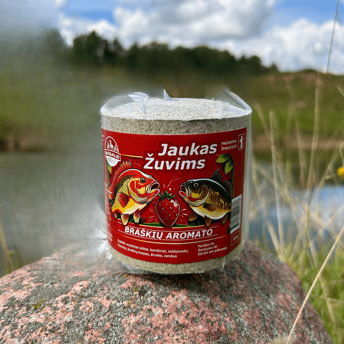 Masals žuvims - braškių aromato, 500 g - Masals