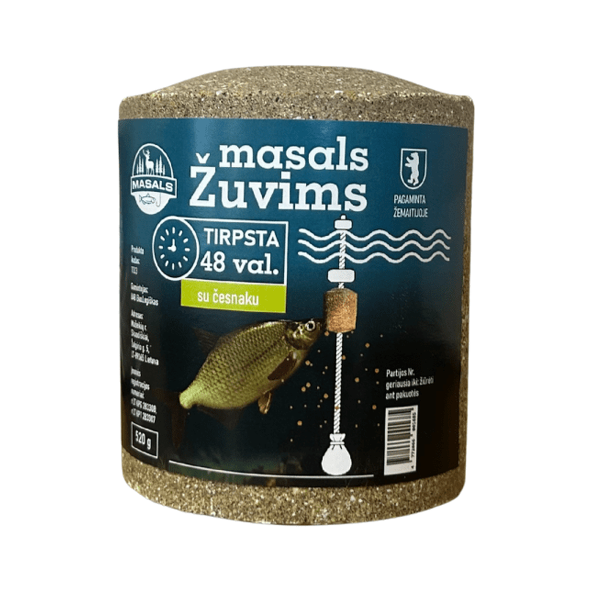 Masals žuvims su česnaku – natūralus 48 val. tirpstantis jaukas, 550g