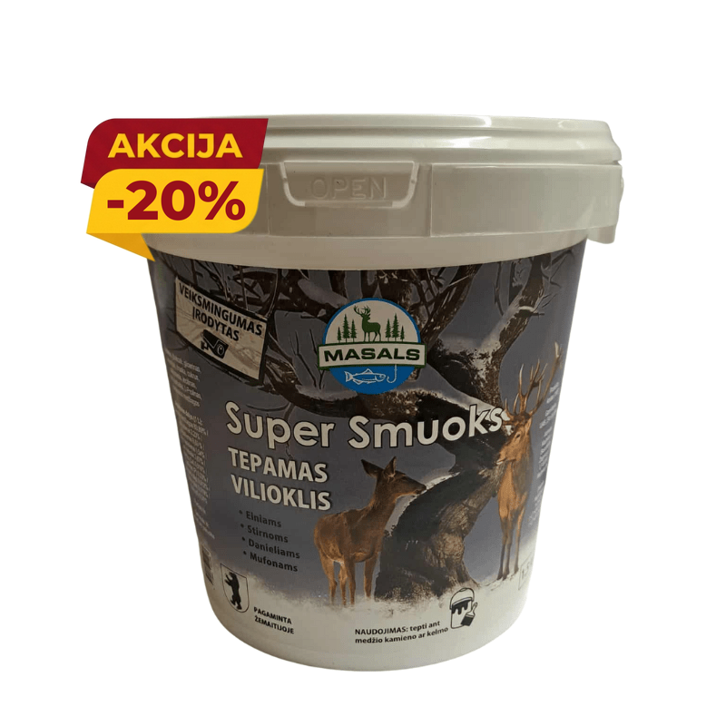 SuperSmuoks – intensyvaus kvapo tepamas vilioklis žvėrims (1.5 kg)