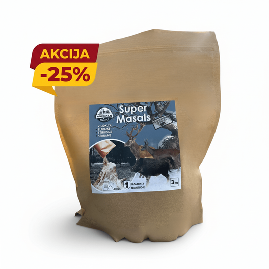 Vilioklis šernams, elniams, stirnoms - SuperMasals, 3 kg.