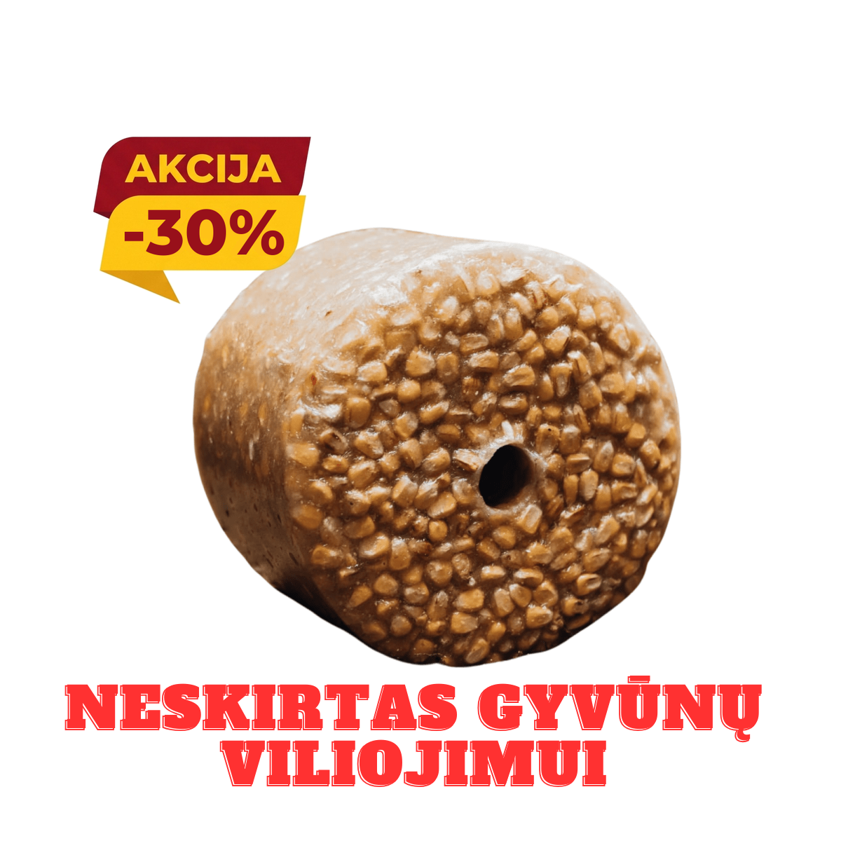 Masals kukurūzų laižalas laukiniams gyvūnams – ilgo veikimo, termiškai apdorotas, 3 kg.