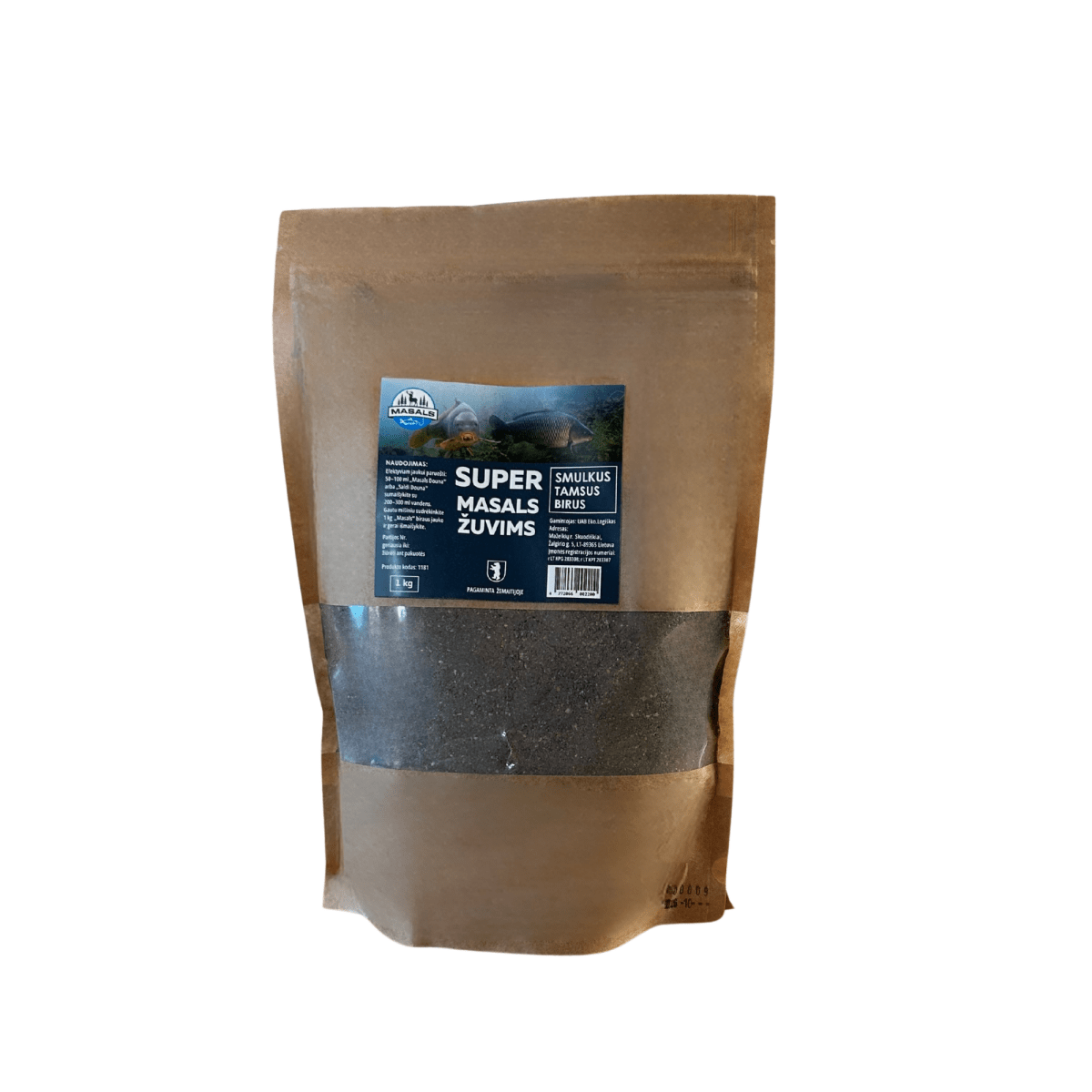 Smulkus tamsus birus jaukas žuvims, 1 kg