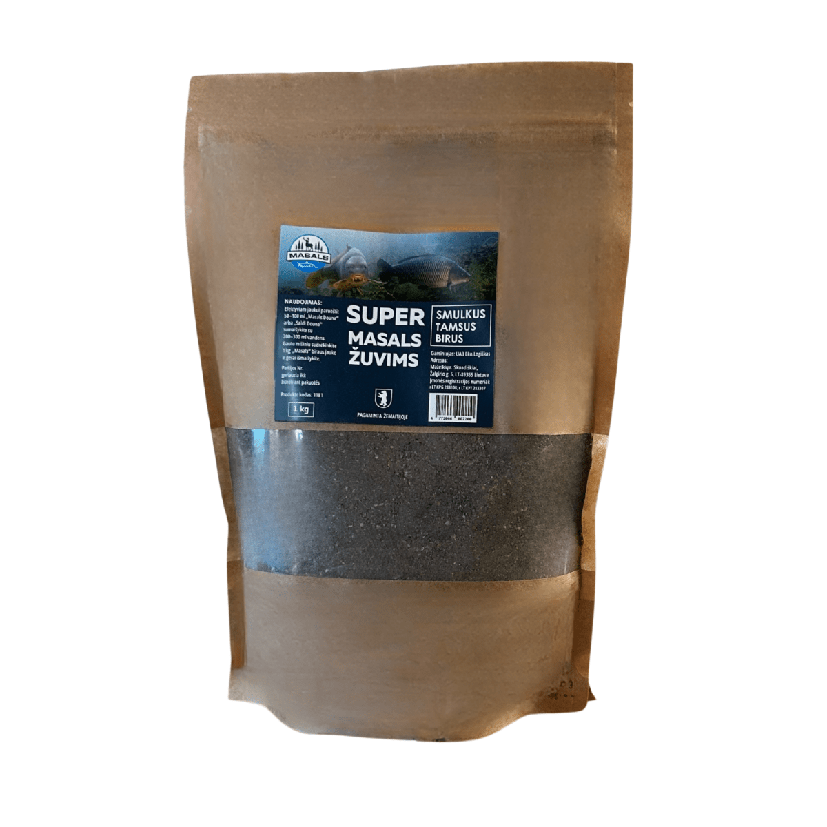 Smulkus tamsus birus jaukas žuvims, 1 kg