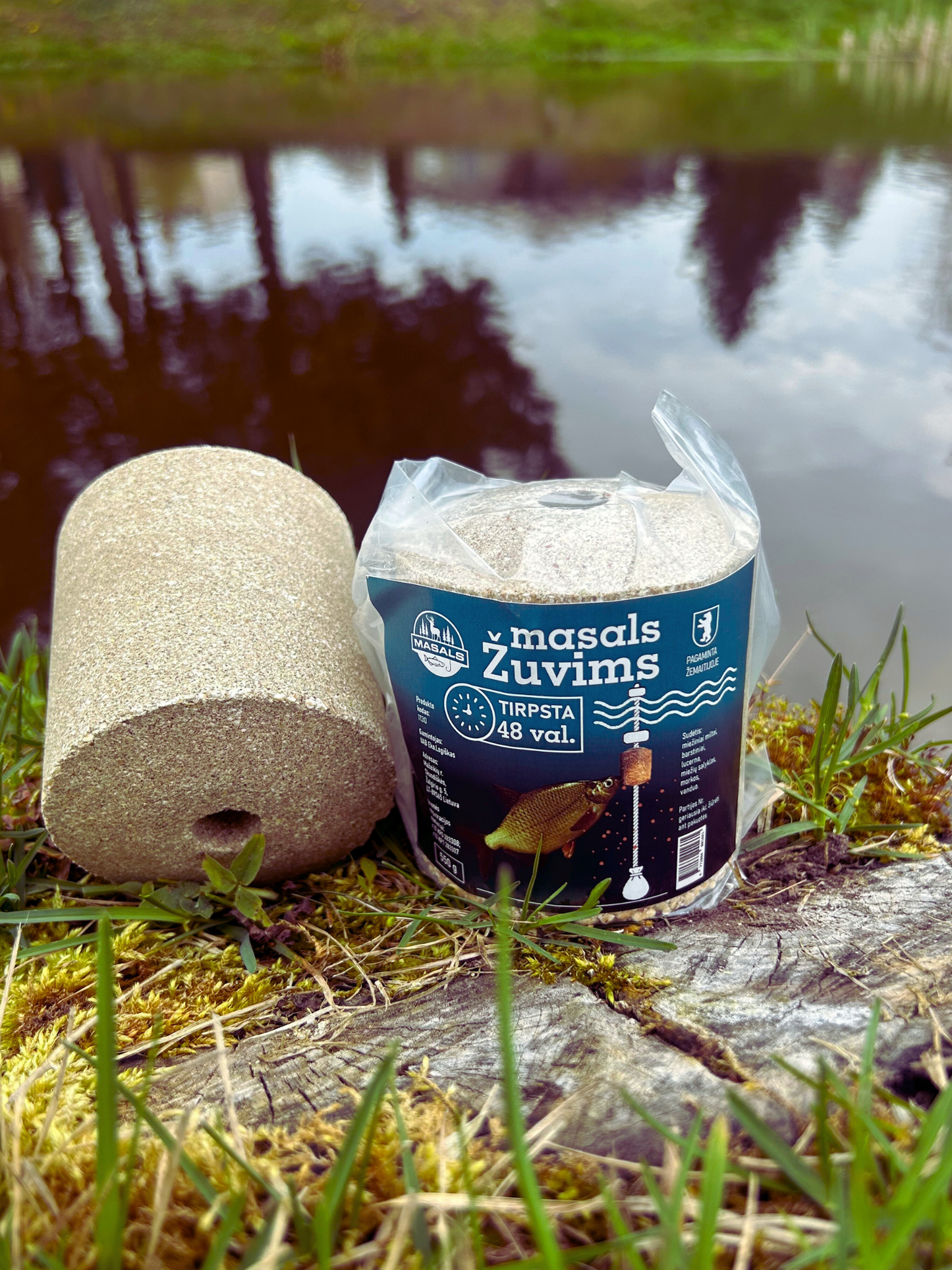 Masals žuvims - natūralus 48 val. tirpstantis jaukas, 550g