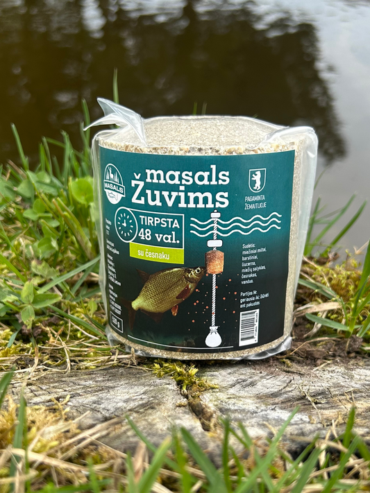 Masals žuvims su česnaku – natūralus 48 val. tirpstantis jaukas, 520g